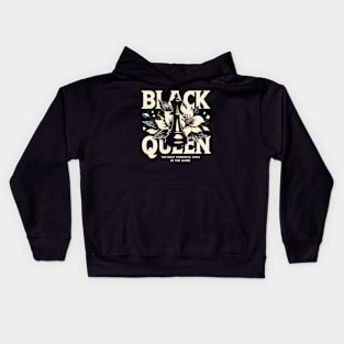 Black Queen The Most Powerful Chess African American Vintage Kids Hoodie